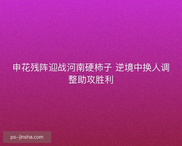 申花残阵迎战河南硬柿子 逆境中换人调整助攻胜利